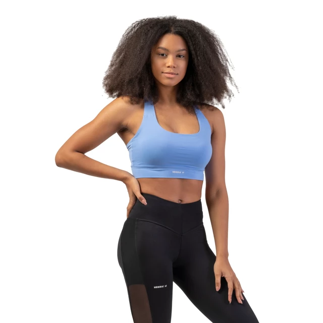 Nebbia Active 413 Sport-BH mit mittlerem Halt - schwarz - Light Blue