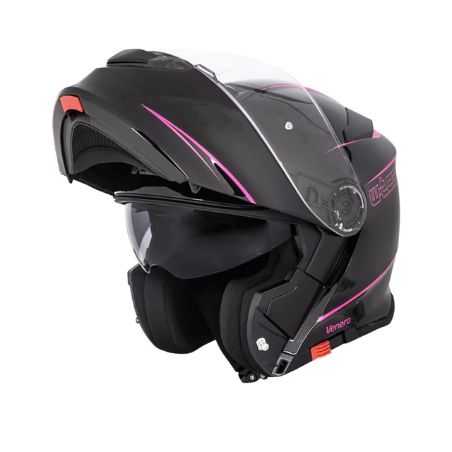 W-TEC Venero Klapphelm - Glossy Black-Neon Yellow