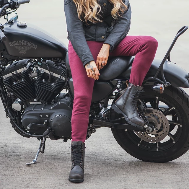 Damen-Moto-Leggings Oxford Super Leggings 2.0 burgundy