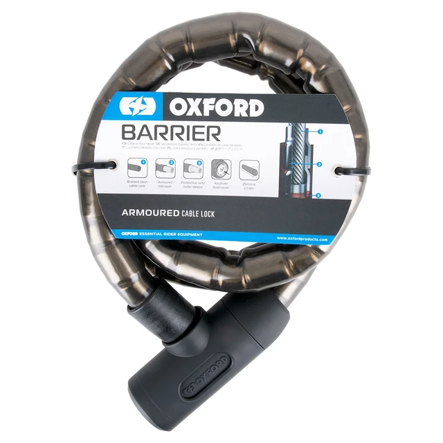 Oxford Barrier 1,4 m Rauch Motorradschloss