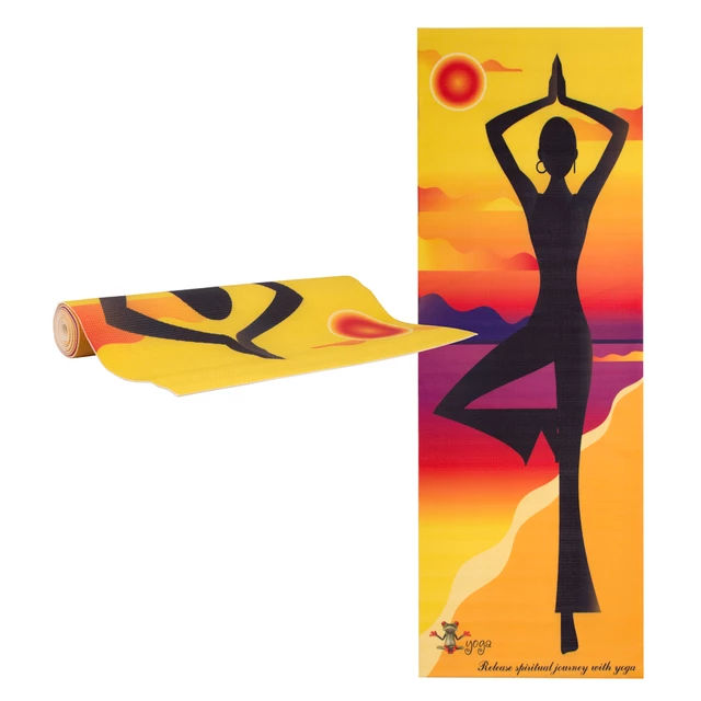 inSPORTline Medita Yoga Matte - yellow pose - yellow pose