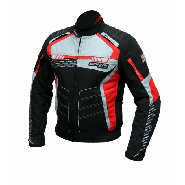 Spark Mizzen Herren Motorradjacke - rot-schwarz