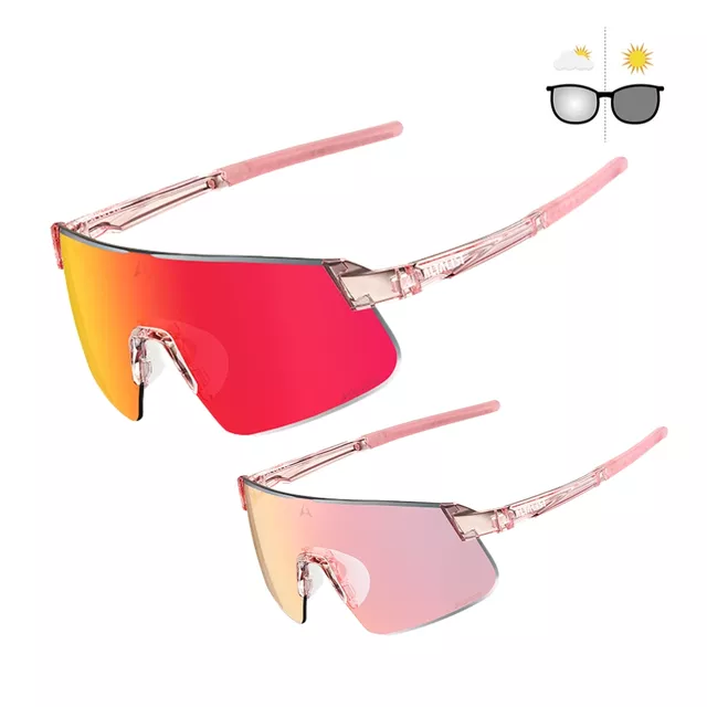 Photochromatische Sonnenbrille Altalist Hayate R2 Photochromatisch - růžová s červenými skly
