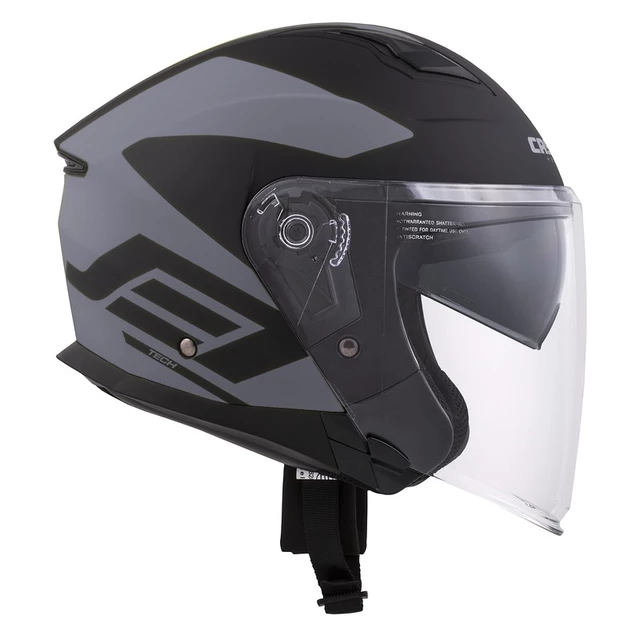 Cassida Jet Tech Corso Motorradhelm - schwarz matt/gelb hi-vis