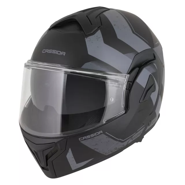 Cassida MultiFlip Korp P/J Klapp-Motorradhelm - černá matná/tmavě šedá/šedá