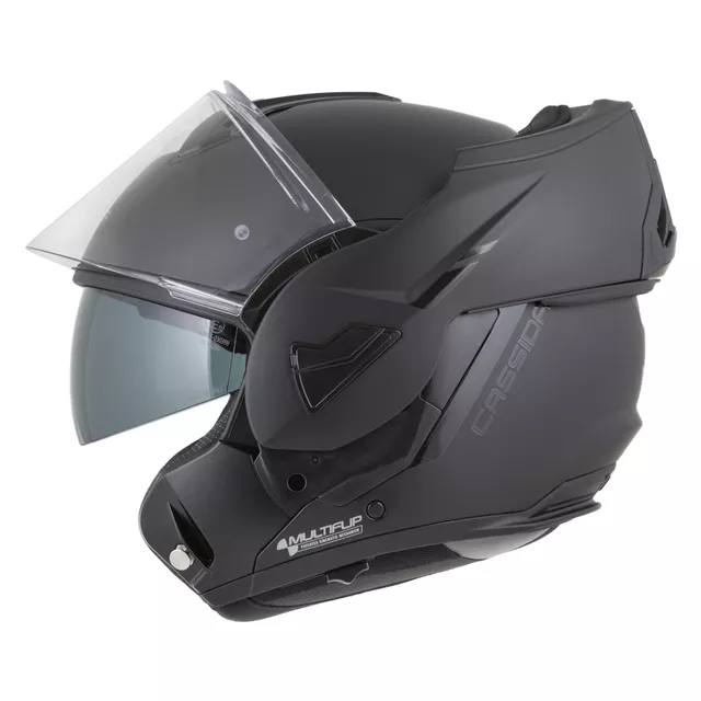 Cassida MultiFlip Solid BlackOut P/J Klapp-Motorradhelm - černá matná/černá
