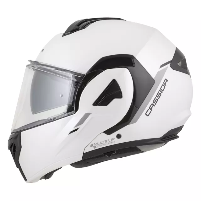 Cassida MultiFlip Solid P/J Klapp-Motorradhelm - bílá perleť/černá
