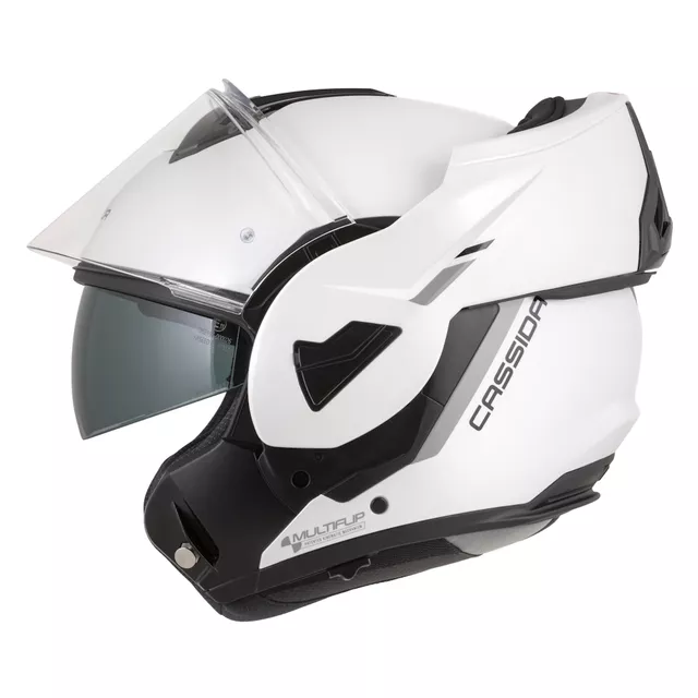 Cassida MultiFlip Solid P/J Klapp-Motorradhelm - bílá perleť/černá