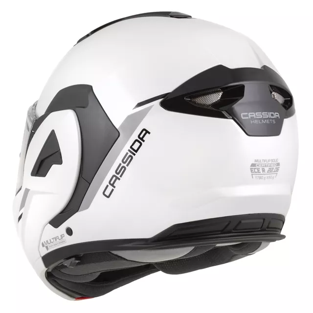 Cassida MultiFlip Solid P/J Klapp-Motorradhelm - bílá perleť/černá