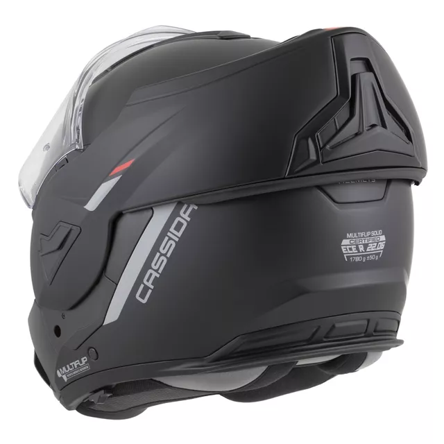 Cassida MultiFlip Solid P/J Klapp-Motorradhelm - bílá perleť/černá