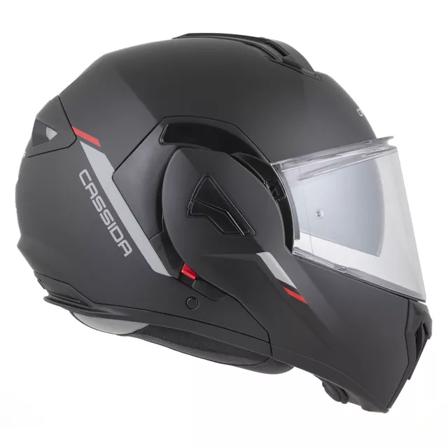 Cassida MultiFlip Solid P/J Klapp-Motorradhelm - bílá perleť/černá