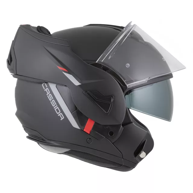 Cassida MultiFlip Solid P/J Klapp-Motorradhelm - bílá perleť/černá