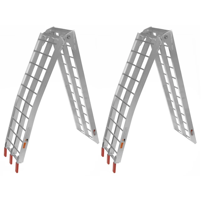 Q-TECH klappbare breite Aluminiumrampe 1 Paar