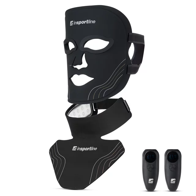 Infrarot-LED-Maske „inSPORTline Radora“ und Maske für Hals und Dekolleté „Rademis“ 2500 mAh