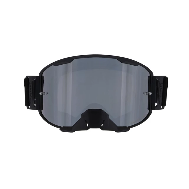 Motocrossbrille RedBull Spect Strive Panovision, schwarz matt, silber verspiegeltes Plexiglas