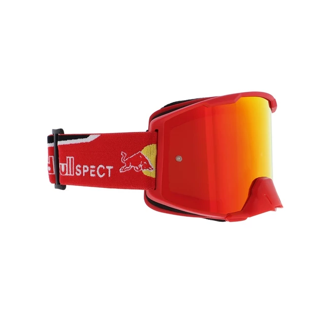 Motocrossbrille RedBull Spect Strive, rot matt, rot verspiegeltes Plexiglas