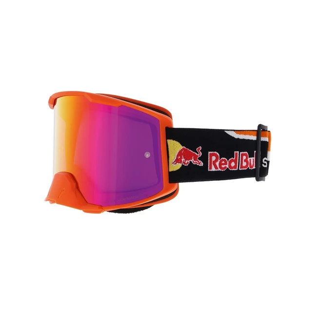 Motocross-Brille RedBull Spect Strive, orange matt, lila verspiegeltes Plexiglas