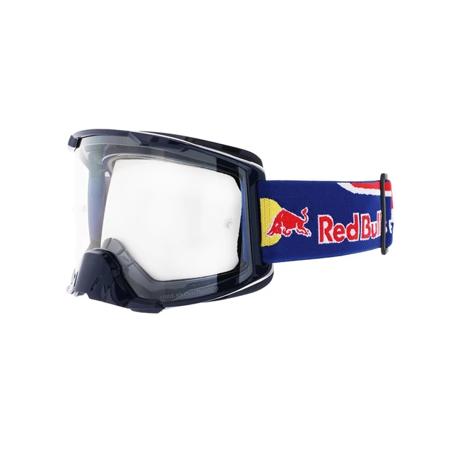 Motocrossbrille RedBull Spect Strive dunkelblau matt, klares Plexiglas
