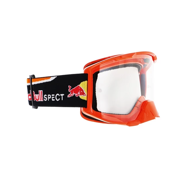 Motocross-Schutzbrille RedBull Spect Strive, orange matt, klares Plexiglas