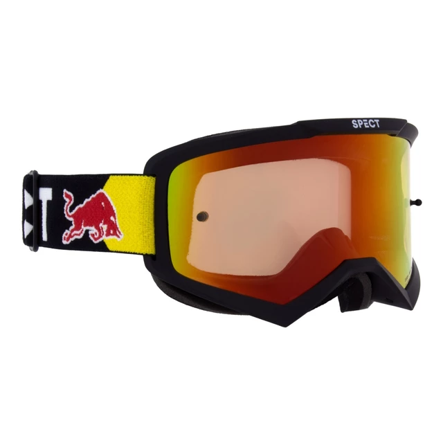 RedBull Spect Evan Motocrossbrille, schwarz matt, rot verspiegeltes Plexiglas