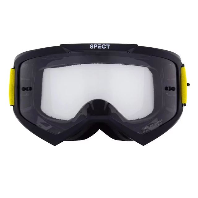 Motocross-Brille RedBull Spect Evan, schwarz, klares Plexiglas