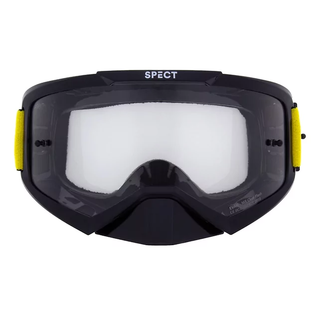 Motocross-Brille RedBull Spect Evan, schwarz, klares Plexiglas