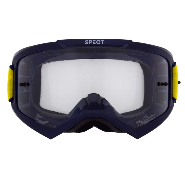 Motocross-Schutzbrille RedBull Spect Evan, blau, klares Plexiglas