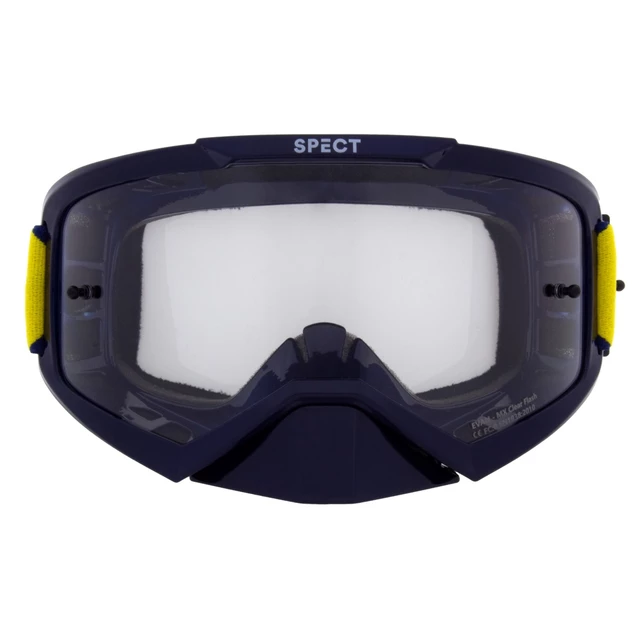 Motocross-Schutzbrille RedBull Spect Evan, blau, klares Plexiglas