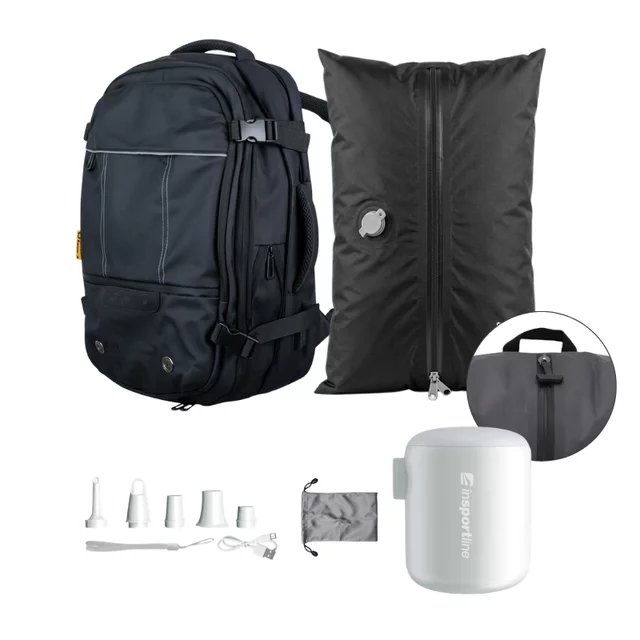 Reiserucksack inSPORTline Wingmate mit Minipumpe und Vakuumbeutel