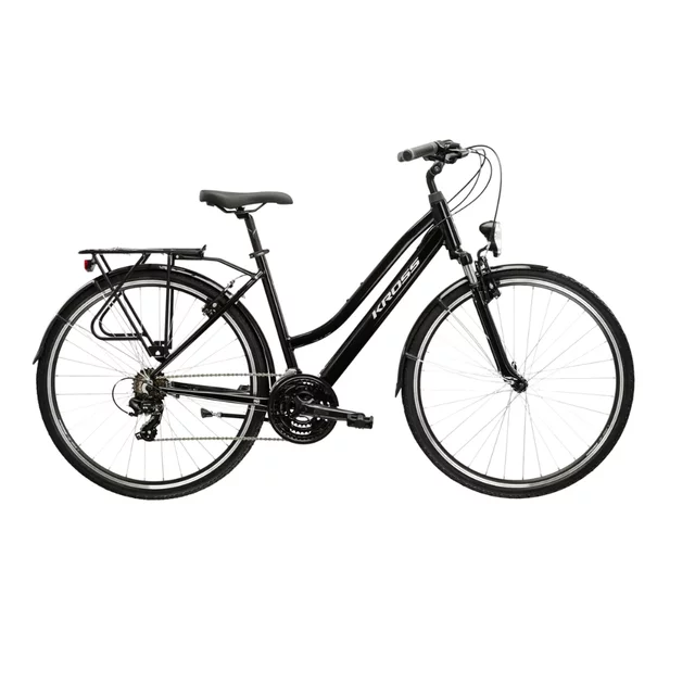 Damen-Trekkingrad Kross Trans 1.0 28" SR Gen 007 - černá / šedá / stříbrná / lesk - černá / šedá / stříbrná / lesk