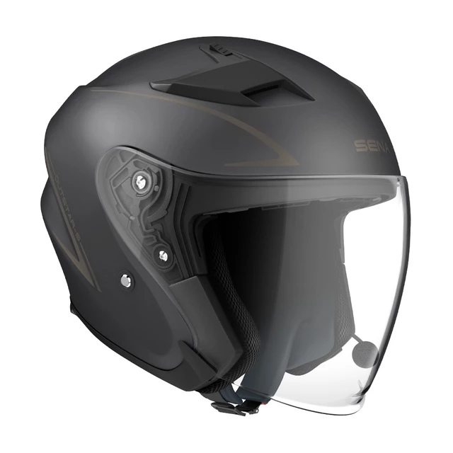 Motorradhelm mit Headset SENA Outstar S mattschwarz