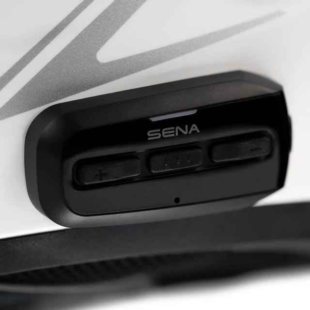 Motorradhelm mit Headset SENA Outstar S glänzend weiß