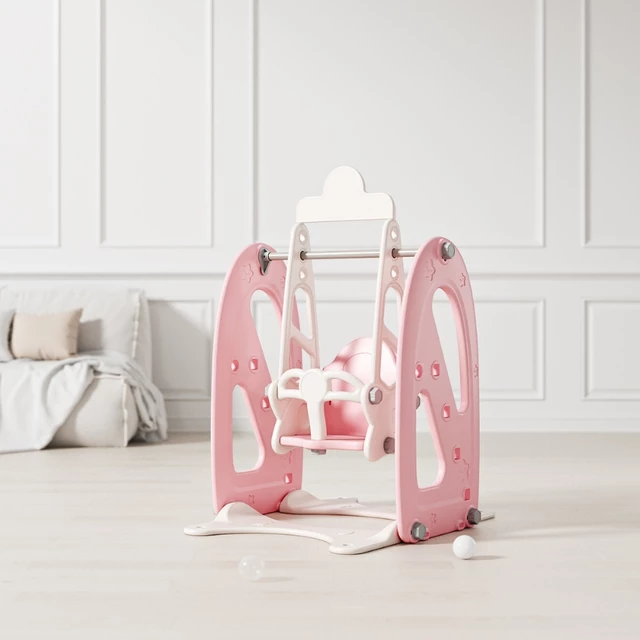 Kinderrutsche mit Schaukel und Korb inSPORTline Nebelino