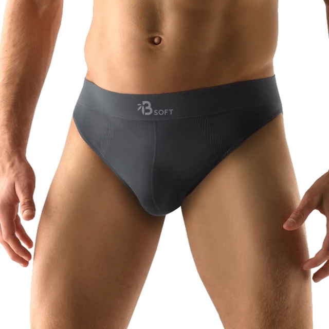 Schmaler Seitenslip Bamboo Soft - dunkelgrau - dunkelgrau