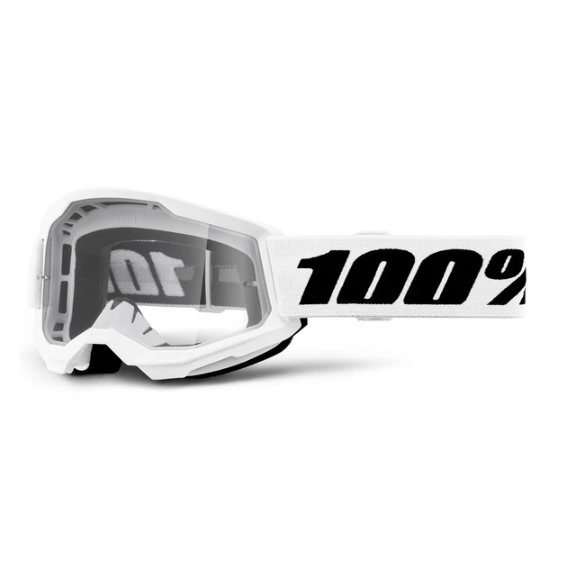 100% Strata 2 Youth Motocross-Schutzbrille für Kinder - bílá, čiré plexi