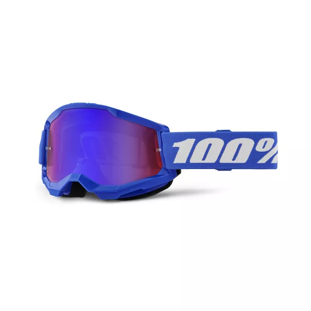 Motocrossbrille 100% Strata 2 New Mirror - Modré, červené/modré plexi