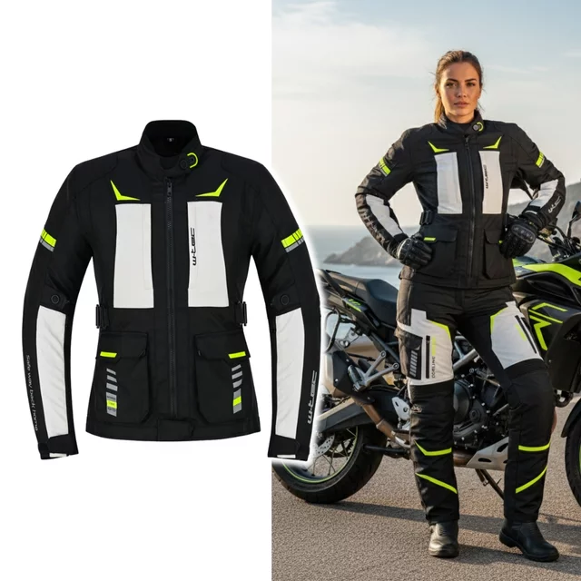 W-TEC Warao Lady Moto Jacke - schwarz-fluo - schwarz-fluo