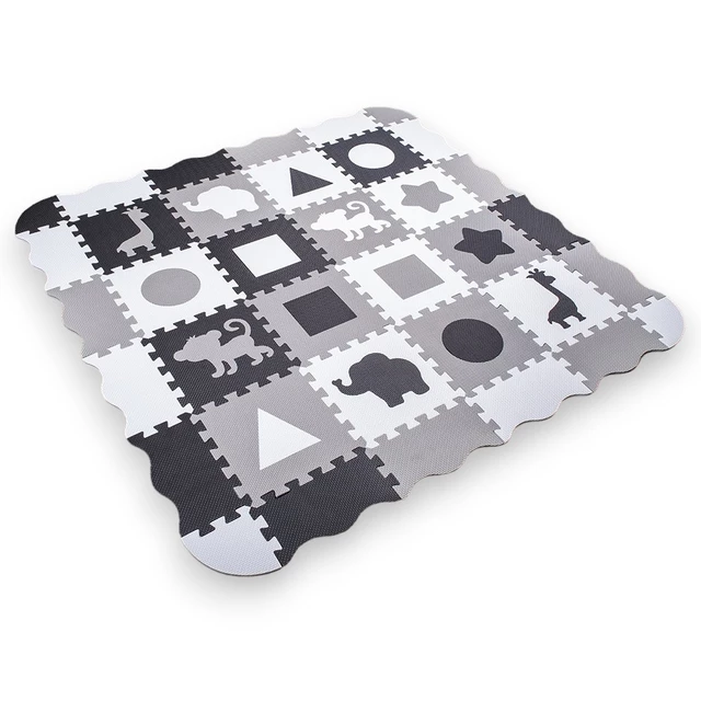 Schaumstoffpuzzle mit Laufstall inSPORTline Trastino 30,5x30,5x1 cm, 36Stück