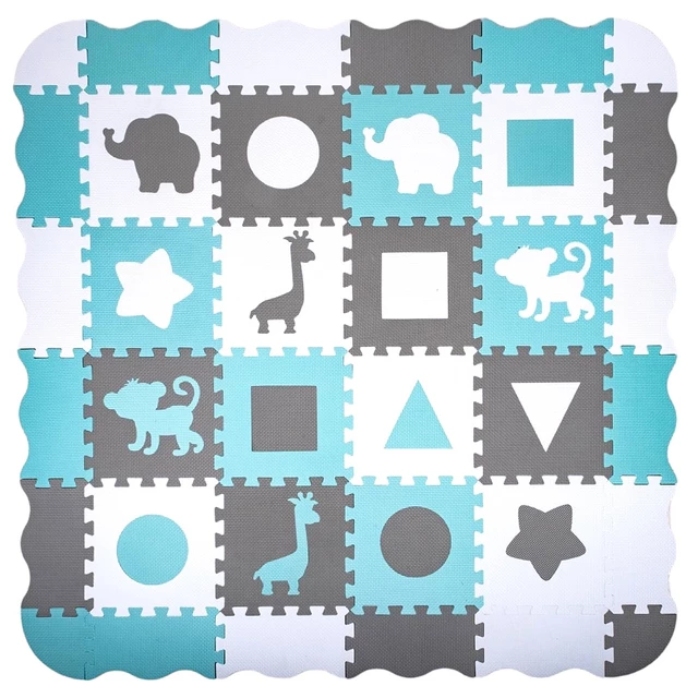 Schaumstoffpuzzle mit Laufstall inSPORTline Smarfino 30,5x30,5x1 cm, 36Stück