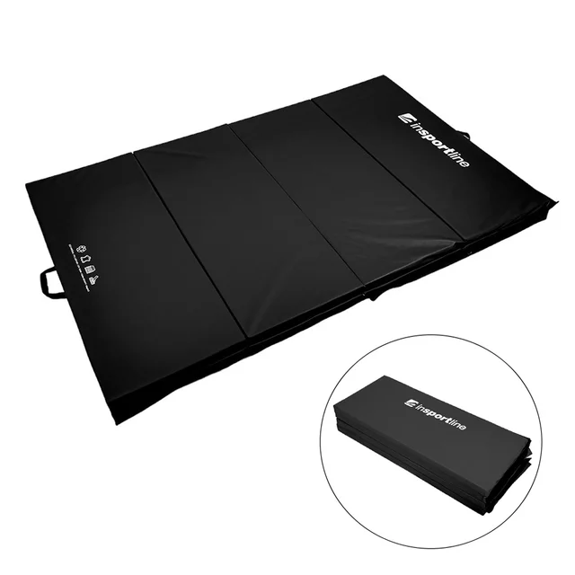 Faltbare Gymnastikmatte inSPORTline Kvadfold 200x120x5 cm - schwarz