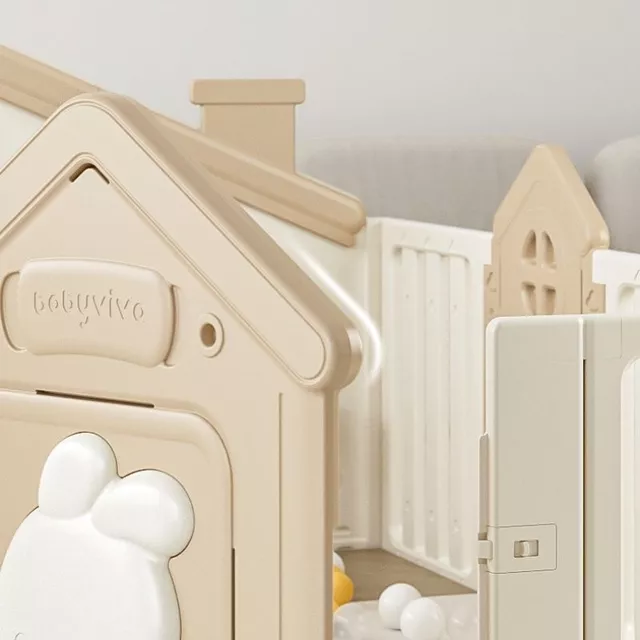 Kunststoff-Laufstall inSPORTline Doorino 150x180x100 cm