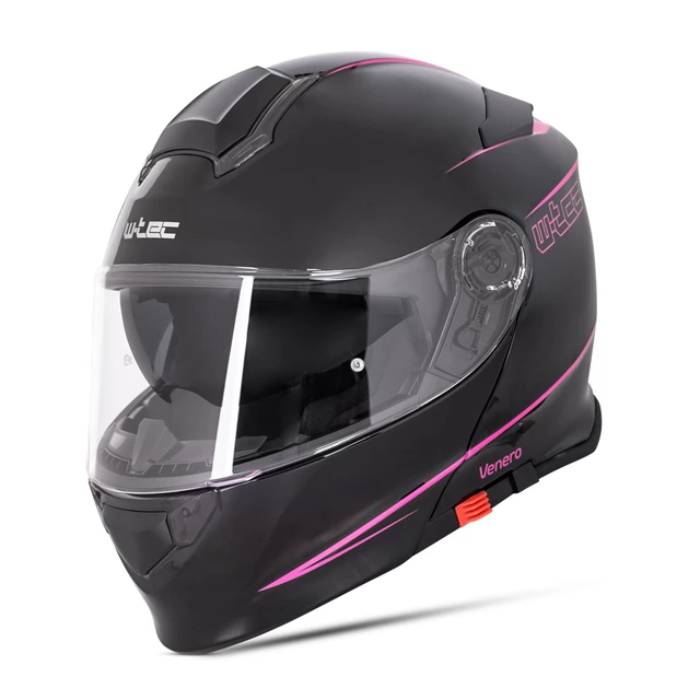 W-TEC Venero Klapphelm - Glossy Black-Neon Yellow