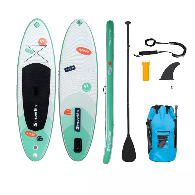 Paddleboard mit Zubehör inSPORTline Wavelet 9'6" - grün - grün