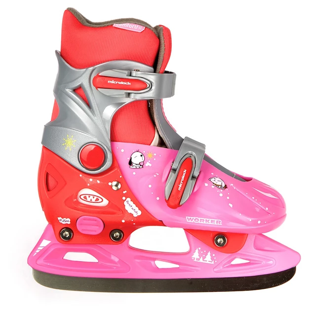Kinder-Schlittschuhe WORKER Kelly - rosa-rot - rosa-rot