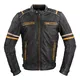 Herren Leder Motorradjacke W-TEC Traction - schwarz - schwarz