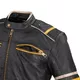 Herren Leder Motorradjacke W-TEC Traction - schwarz
