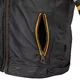 Herren Leder Motorradjacke W-TEC Traction - schwarz