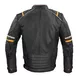 Herren Leder Motorradjacke W-TEC Traction - schwarz