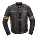 Herren Leder Motorradjacke W-TEC Traction - schwarz