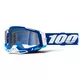 Motorradbrille 100% Racecraft 2 blau, klares Plexiglas